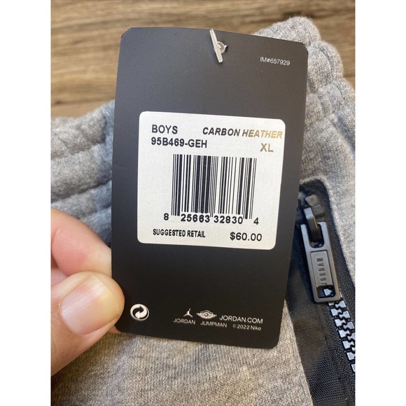 Nike Air Jordan PSG Paris Saint Germain Sweats Joggers 95B469-GEH Gray BOYS XL - Picture 9 of 16